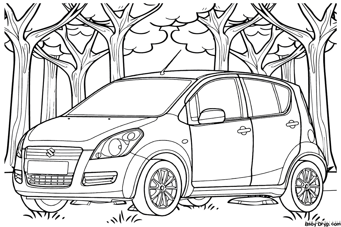 Suzuki Splash Coloring Page | Coloring Suzuki