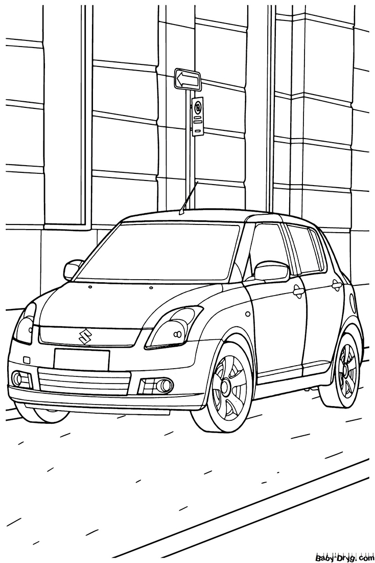 Suzuki Swift Coloring Page | Coloring Suzuki