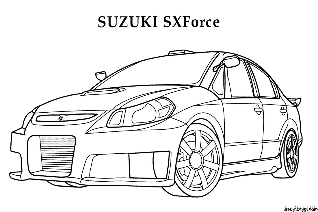 Suzuki SXForce Coloring Page | Coloring Suzuki