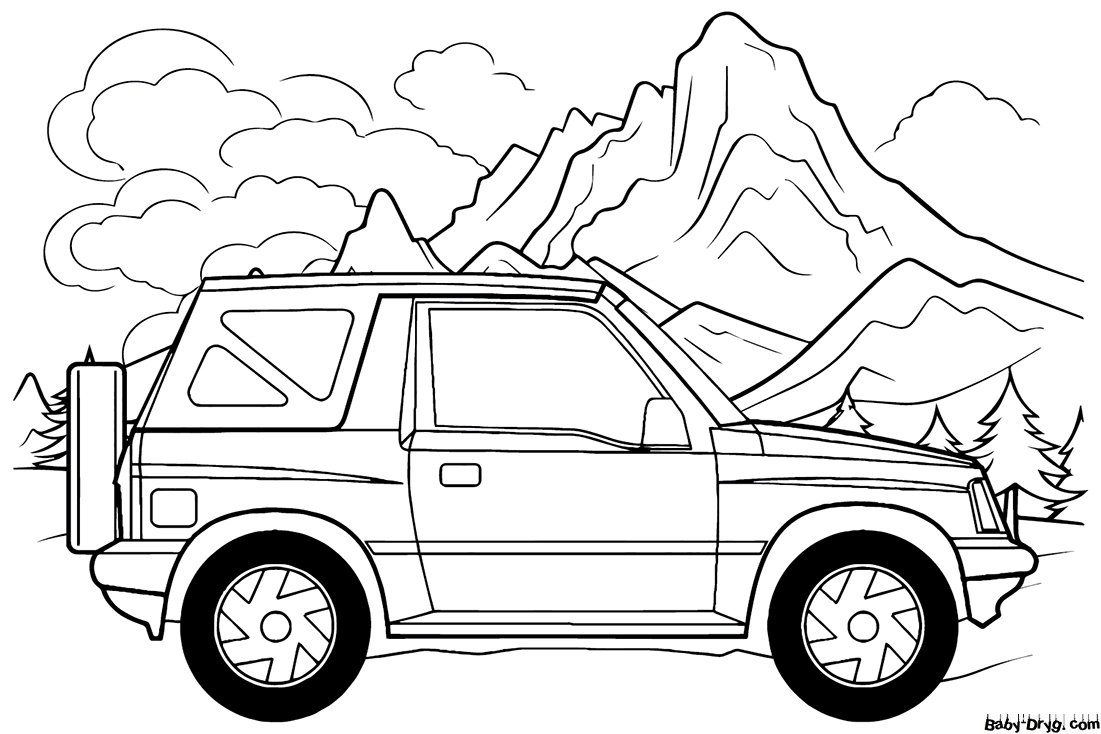 Suzuki Vitara Cabrio Coloring Page | Coloring Suzuki