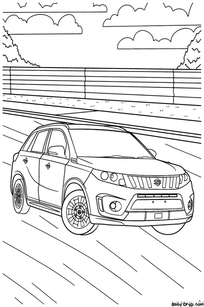 Suzuki Vitara car Coloring Page | Coloring Suzuki