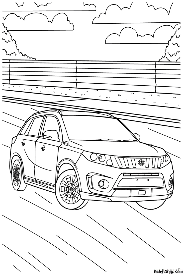 Suzuki Vitara car Coloring Page | Coloring Suzuki