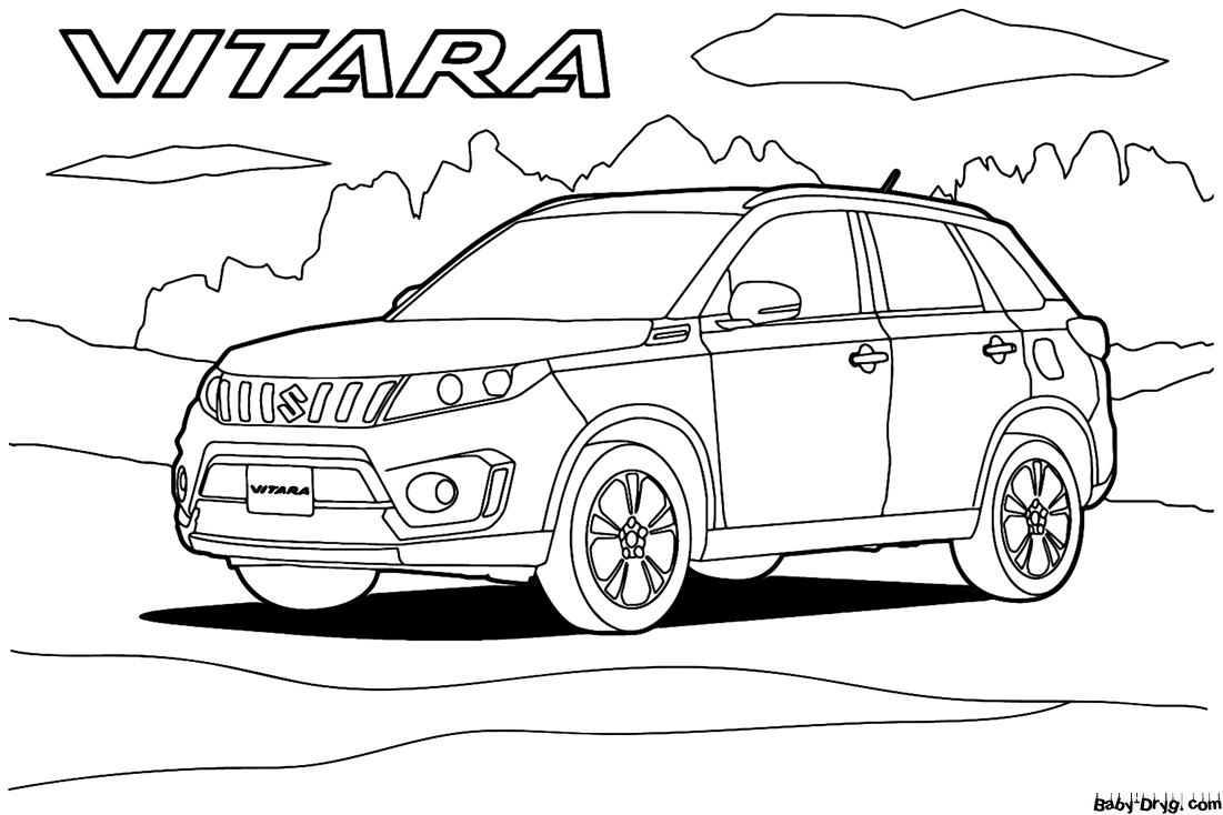 Suzuki Vitara Coloring Page | Coloring Suzuki