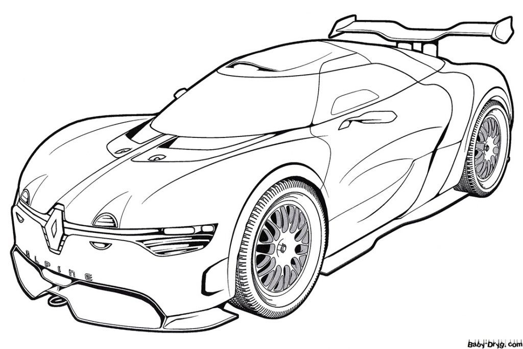 Coloring Page Renault car | Coloring Renault