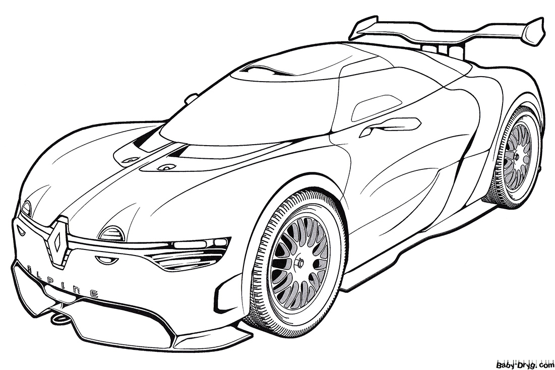 Coloring Page Renault car | Coloring Renault