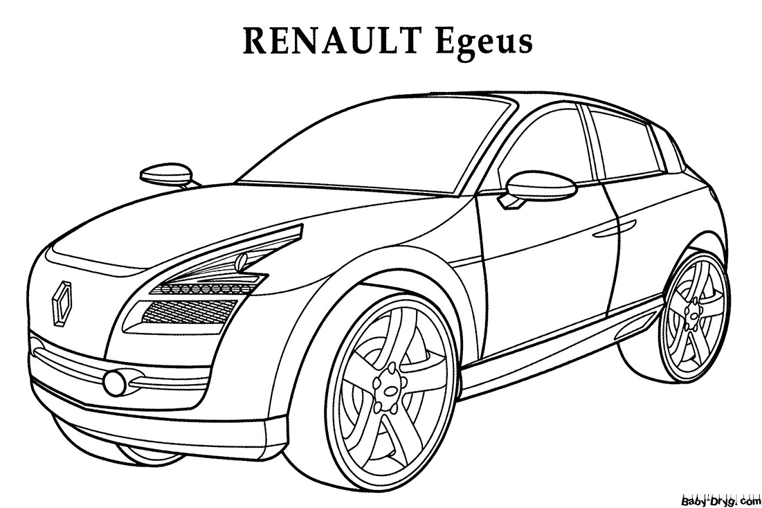 Coloring Page Renault Egeus | Coloring Renault