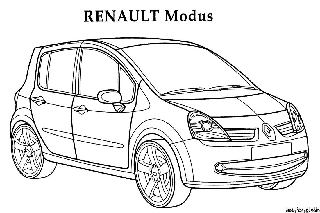Coloring Page Renault Modus | Coloring Renault