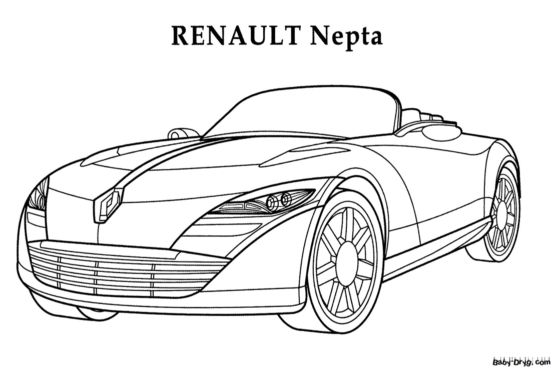 Coloring Page Renault Nepta | Coloring Renault