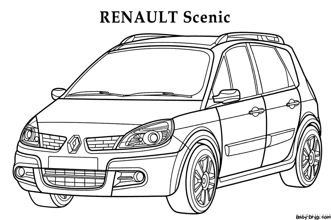 Coloring Page Renault Scenic | Coloring Renault