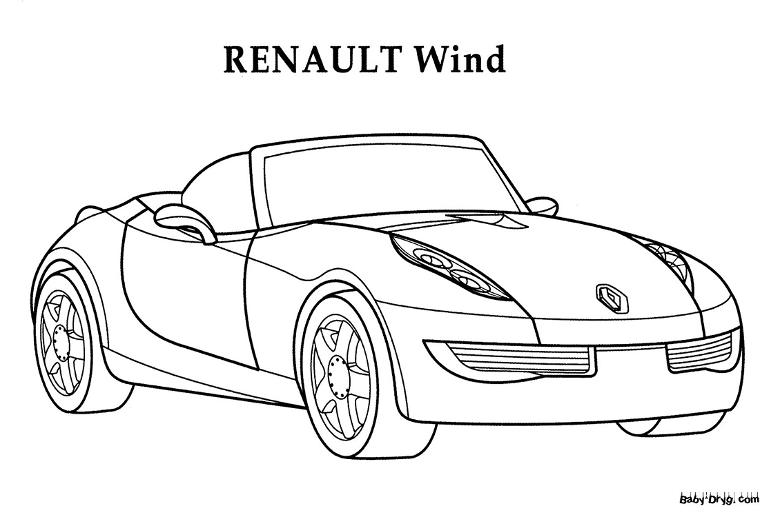 Coloring Page Renault Wind | Coloring Renault