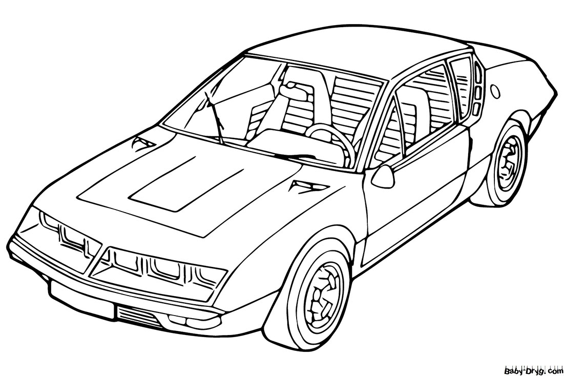 Раскраска Renault Alpine A310 | Раскраски Рено (Renault)