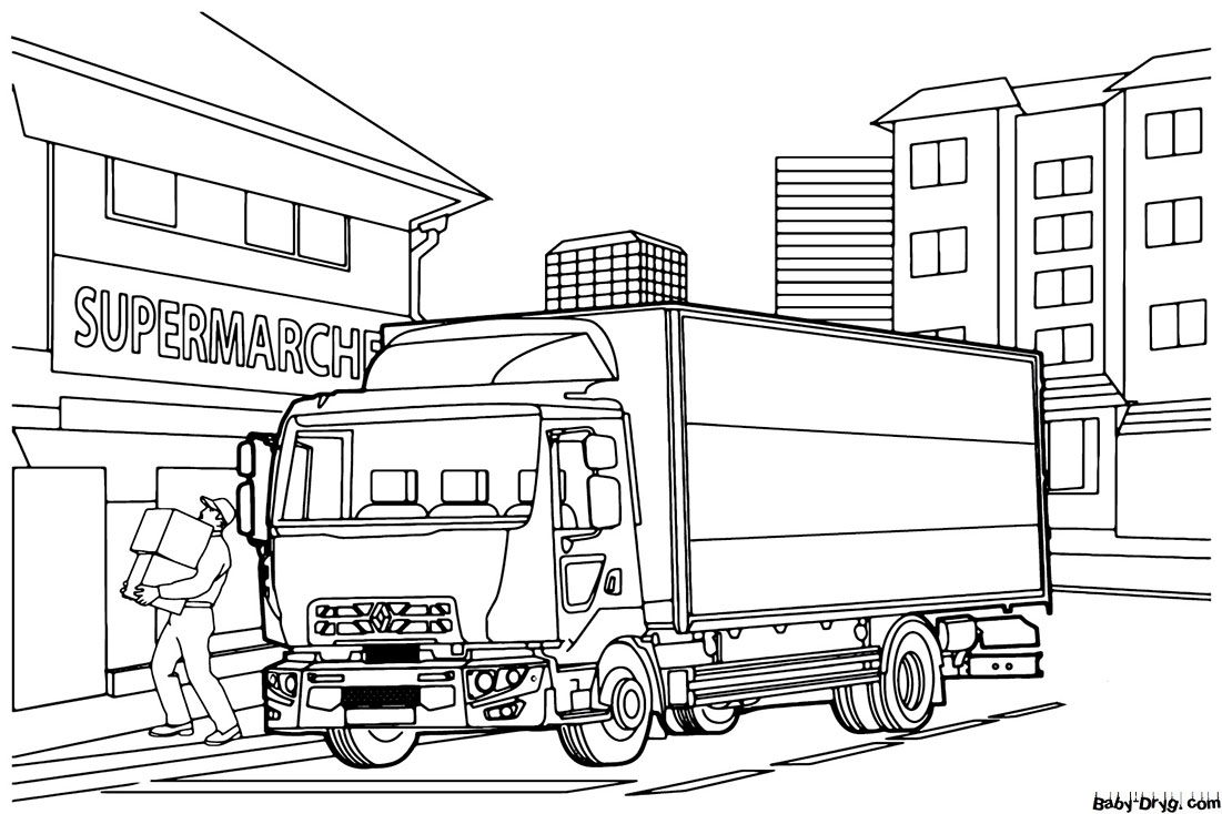 Раскраска Renault Trucks T X-ROAD | Раскраски Рено (Renault)