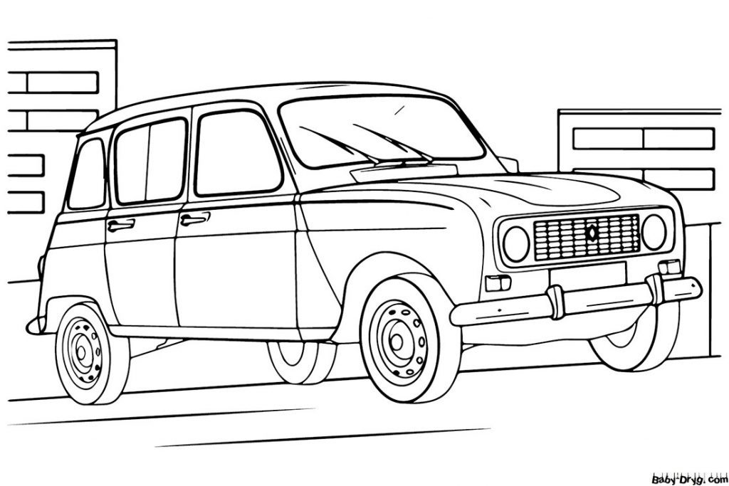 Раскраска Рено 4 | Раскраски Рено (Renault)