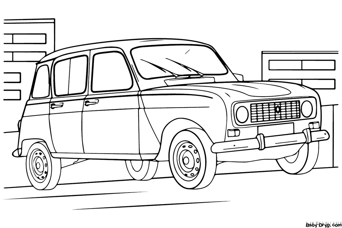 Раскраска Рено 4 | Раскраски Рено (Renault)