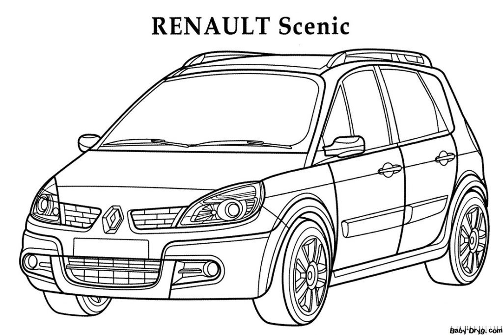 Раскраска Рено Scenic | Раскраски Рено (Renault)
