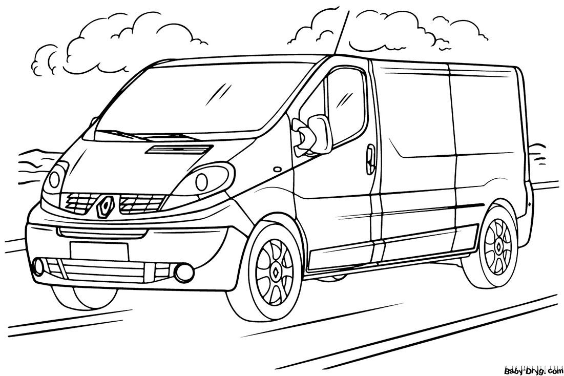 Раскраска Рено Трафик | Раскраски Рено (Renault)