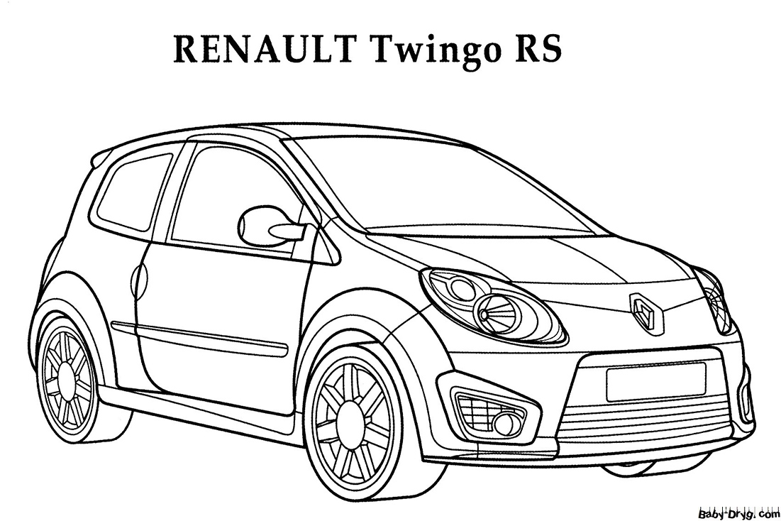 Раскраска Рено Twingo RS | Раскраски Рено (Renault)