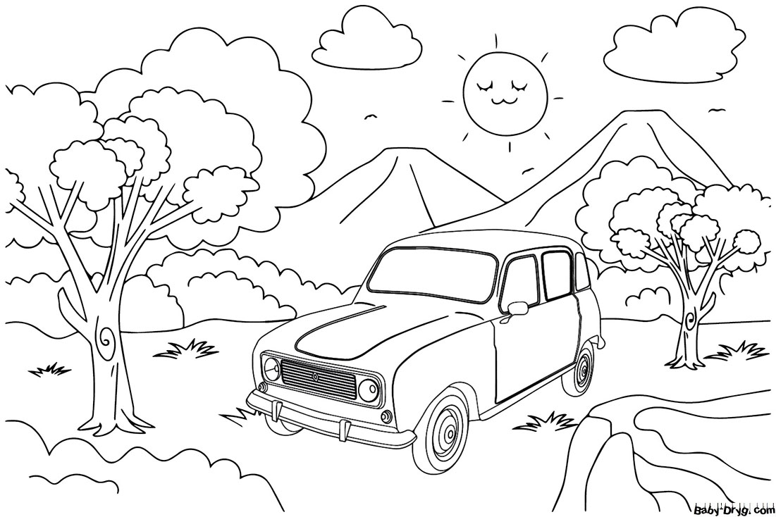 Renault car Coloring Page | Coloring Renault