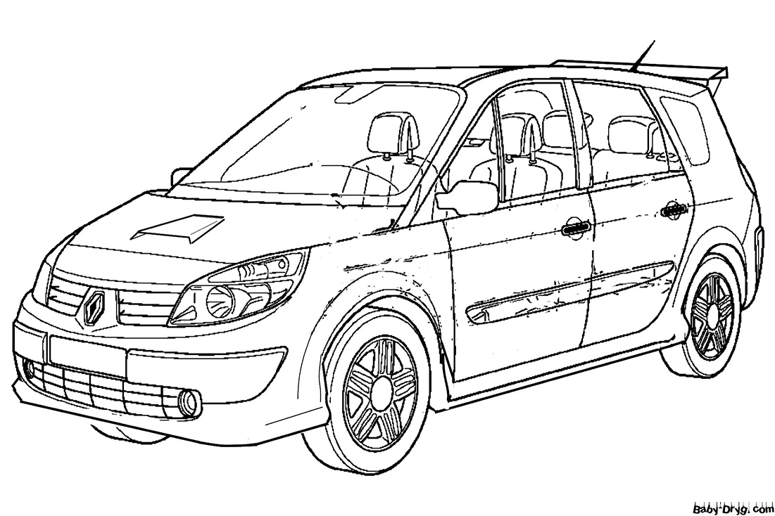 Renault coloring page printable | Coloring Renault