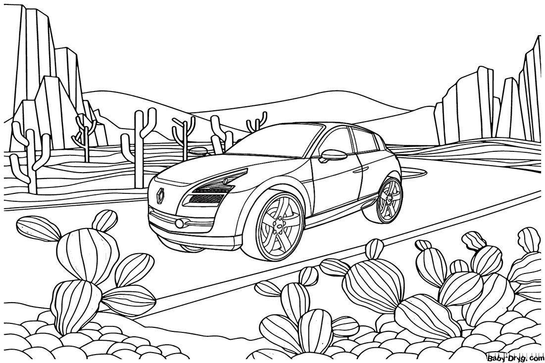 Renault Egeus Coloring Page | Coloring Renault