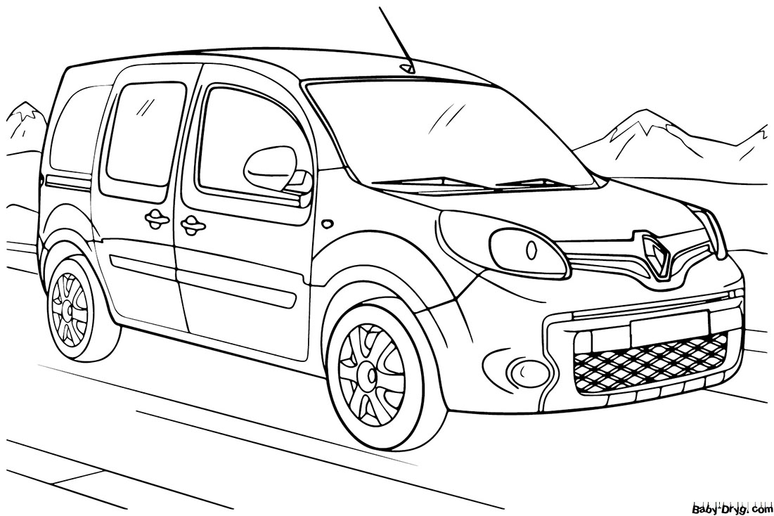 Renault Kangoo Coloring Page | Coloring Renault