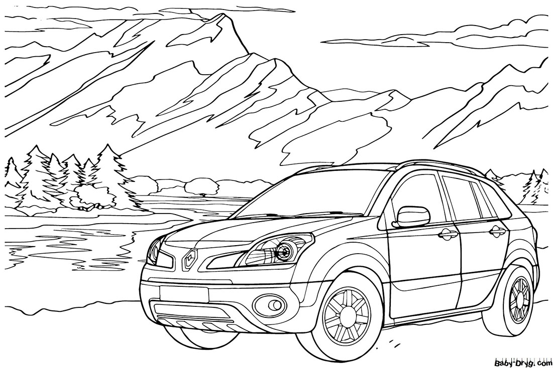 Renault Koleos Coloring Page | Coloring Renault