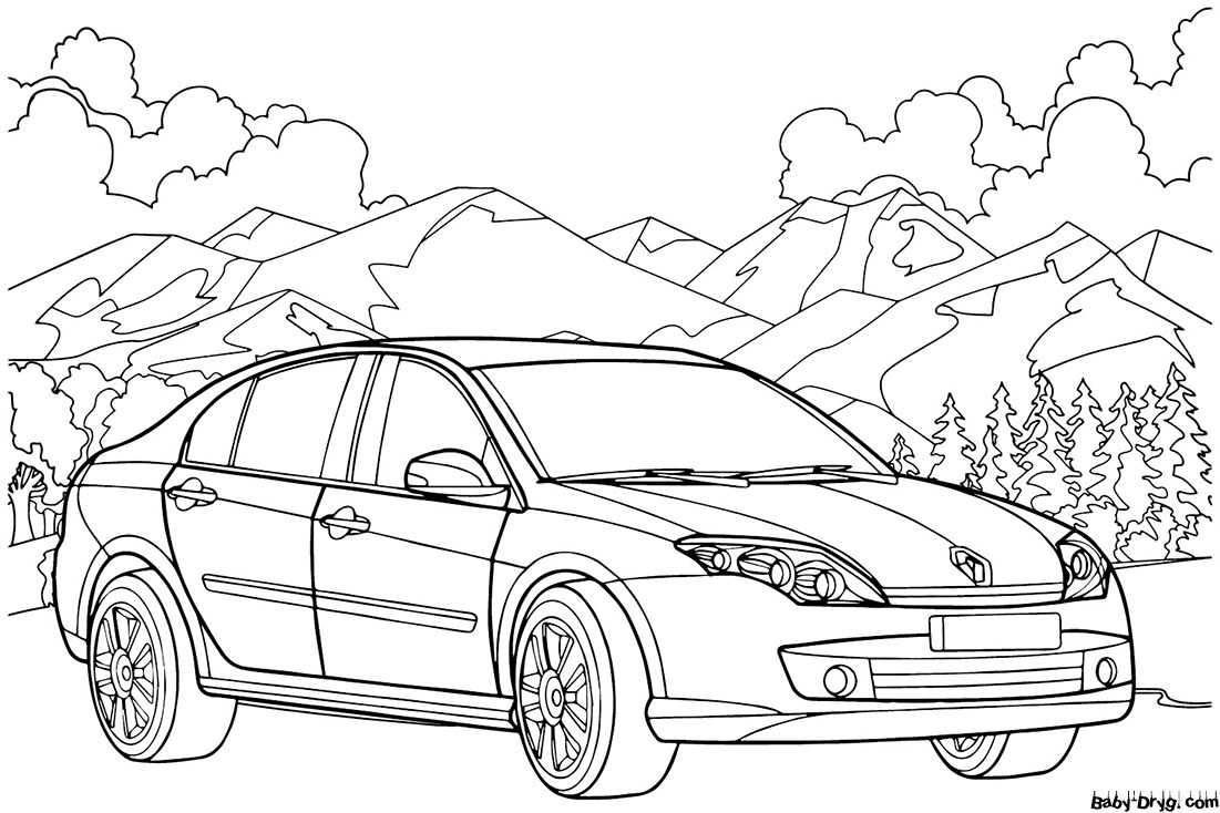 Renault Laguna Coloring Page | Coloring Renault
