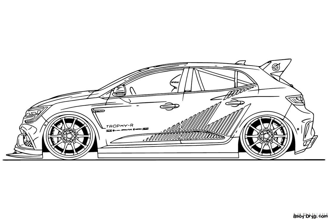 Renault Megane Coloring Page | Coloring Renault