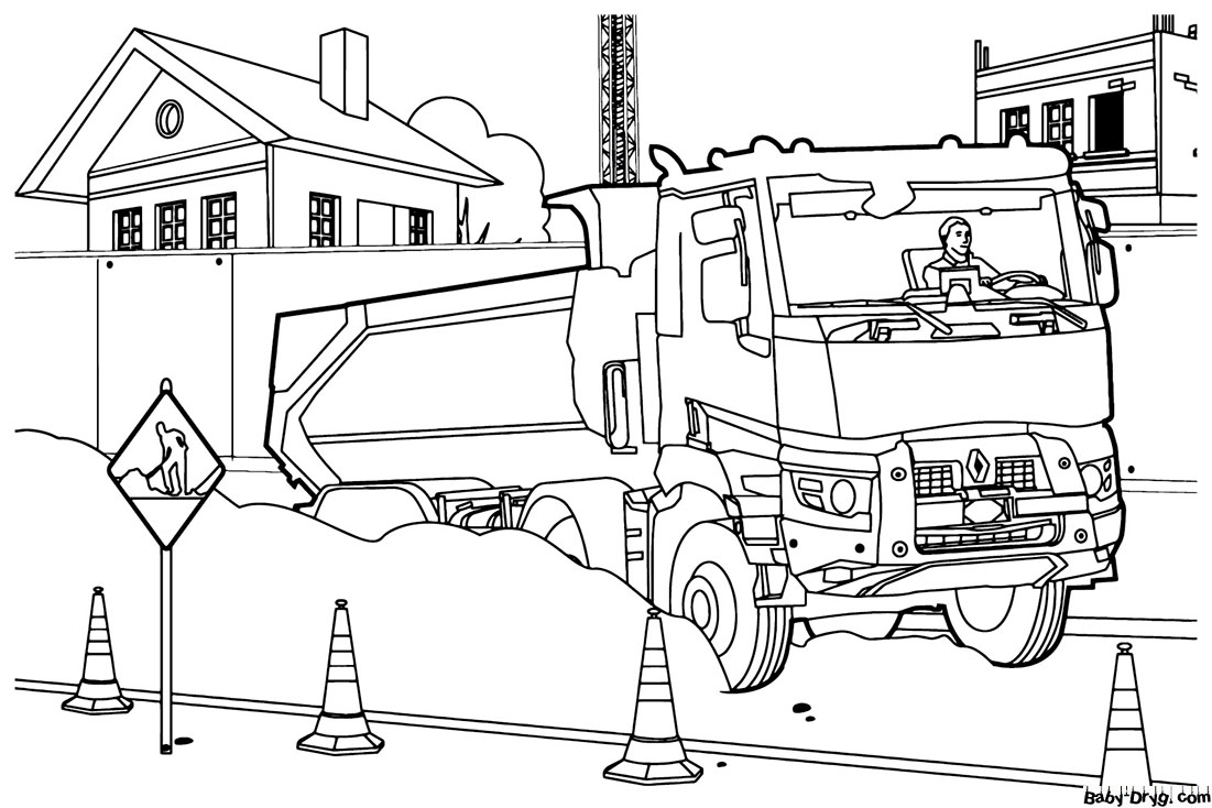 Truck Renault Coloring Page | Coloring Renault